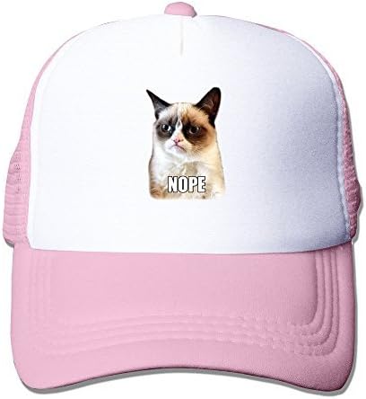 Hot Topic Grumpy Cat Nope Male/Female Baseball Snapback Caps Hat Adjustable One Size Fit All Pink By JE9WZ