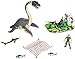Animal Planet Deep Sea Dino Adventure 7 Piece Playset with Elasmosaurus, Green Camo Boat, Shark, Tuna, Net and Action Figure