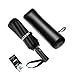 Miserwe Umbrella 12 Ribs with Teflon Coating Umbrella Windproof Lengthened Handle Travel Umbrella with Auto Open Close Button and Free Upscale Leather Cover (Black)