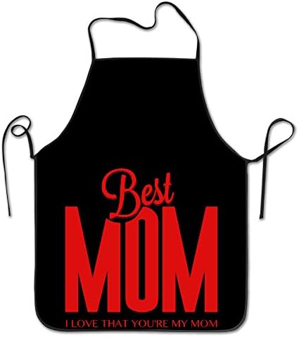 FRICSTAR I Love That You're My MOM Gift For Mother Fashion Pattern Apron Burlap Polyester Women