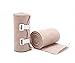 Premium Elastic Bandage Wrap - 4 Rolls + 8 Clips - Athletic Wrap - Bandage Compression Tape Roll Ankle Wrist Leg Elbow Knee Sprains and Strains
