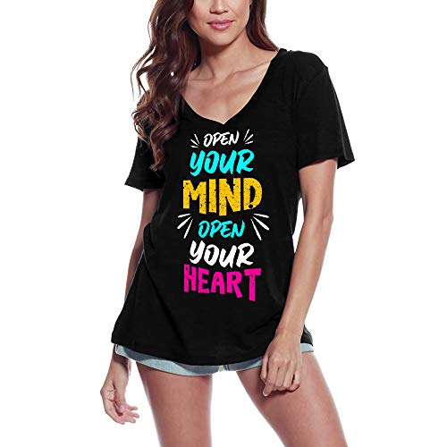 Ultrabasic-Womens-T-Shirt-Open-Your-Mind-Open-Your-Heart-Motivational-Quote