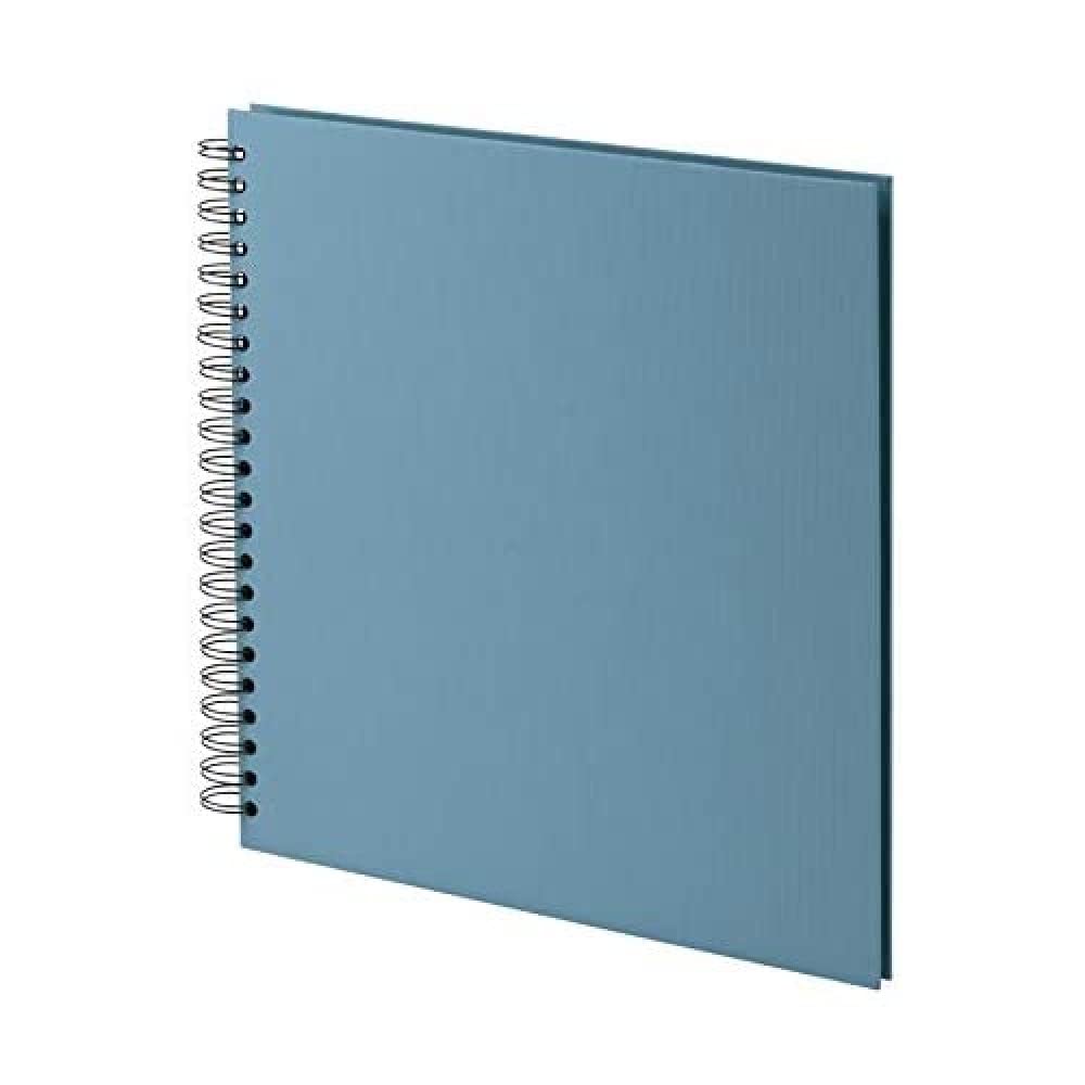 Rössler Papier 1329452157 - S.O.H.O. Wire-O fotoalbum 290 x 290 mm, 60 zwarte pagina's, denim, 1 stuk