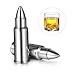 UARTER Stainless Steel Bullet Shaped Whiskey Stones, High Cooling Reusable Ice Chiller, Perfect for Whiskey Vodka Rum Wine Water with Storage Bag, Set of 12, 1/2