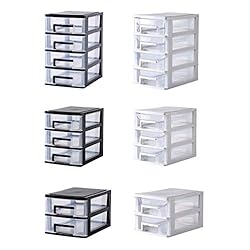 STOBOK Storage Drawer, 2 Layers Plastic Drawers