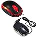 Importer520 Black 3-Button 3D USB 800 Dpi Optical Scroll Mice Mouse Red LEDs For Notebook Laptop Desktop