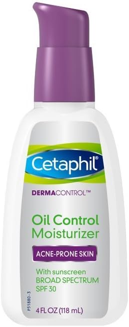 Cetaphil Dermacontrol Facial Moisturizer SPF 30 for Acne-Prone Skin 4 Oz