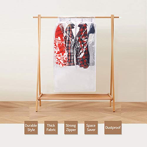 Large Transparent Zippered Garment Wardrobe, Garment Rack Covers