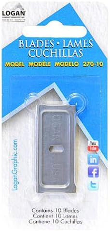 Logan Graphic Products Mat Cutter Blades (Pack of 10) 2 pcs sku# 1826074MA