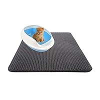 SANGAITIANFU Double Cat Litter Mat Household Pet Mat Pet Carpet Splash Pad (Black)