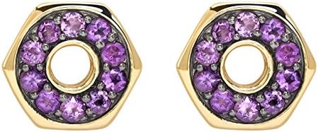 Missoma 18ct Gold Vermeil Open Bolt Diamond Stud Earring