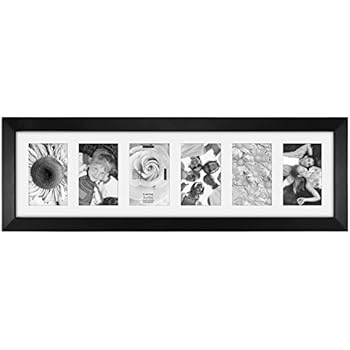 Malden 4x6 6Opening Collage Matted Picture Frame, Displays Six, Black