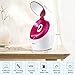 Facial Steamer Nano Ionic Hot Steam For Face Personal Sauna Spa Quality Moisturizing Face Sprayer Open Pores Blackheads Removal Clear Mini Home Humidifier with Makeup Mirror (Red)