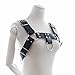 FEESHOW Men's PU Leather H Bulldog Adjustable Chest Half Harness (one Size, Black 2)
