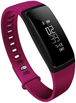 Purple V07 Waterproof Smart Bracelet Heart Rate Monitor Reminder Wristband Pedometer Sports Tracker Blood Pressure Bluetooth Health Armband Smart Watch
