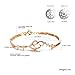 OPK Jewelry18k Gold Plated Elegant Women‘s Link Bracelet Double Heart Gold Bracelet Wedding Gifts