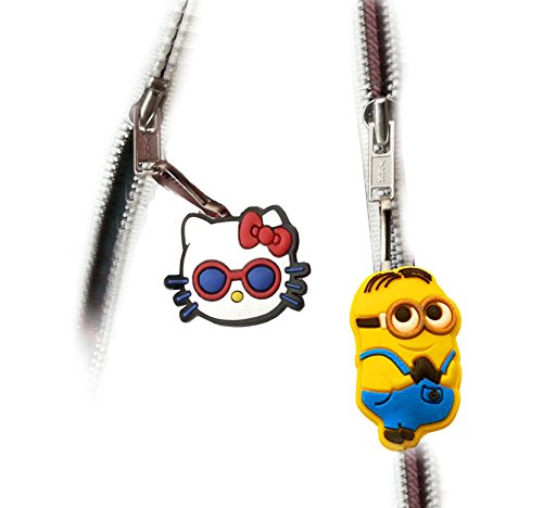 AVIRGO Reißverschluss-Anhänger Set – 10 Bunte Gummi-Charaktere, Für Rucksäcke, Jacken, Taschen & Als Partygeschenk
