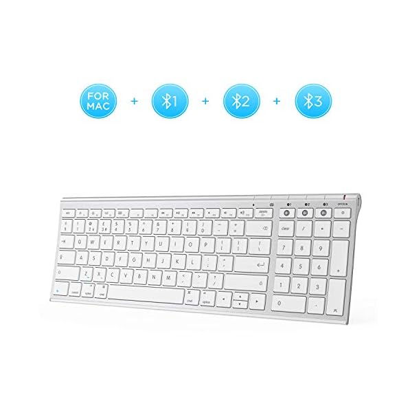 Bluetooth-Keyboard-for-Mac-Jelly-Comb-KUS015G-2-Multi-Device-Wireless-Keyboard-Full-Size-Ultra-Slim-UK-QWERTY-Specially-for-Apple-OSiOS-Systems-White-and-Silver Bluetooth Keyboard for Mac, Jelly Comb KUS015G-2 Multi-Device Wireless Keyboard Full Size Ultra Slim UK QWERTY Specially…