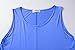 LARACE Women Solid Sleeveless Tunic for Leggings Swing Flare Tank Tops (1X, Blue)