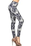 Leggings Depot Women's Fall/Winter Ultra Soft Popular Best Printed Fashion Leggings BAT17 (One Size (Size 0-12), Snow Feathers)