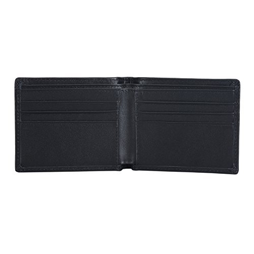 Polare Men's RFID Blocking Vintage Italian Genuine Leather Slim Bifold Wallet Handmade (Small Black)