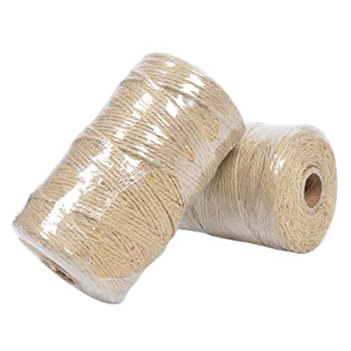 ☀ Dergo ☀Jute Twine 300 Feet Natural Jute Gift String Packing String Weave DIY Decoration Home Textiles - Thumbnail 2