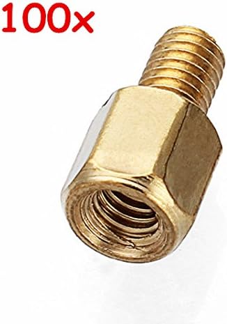 100pcs M35+5 Copper Pillars Single-end Screw Bolt Hex Stud