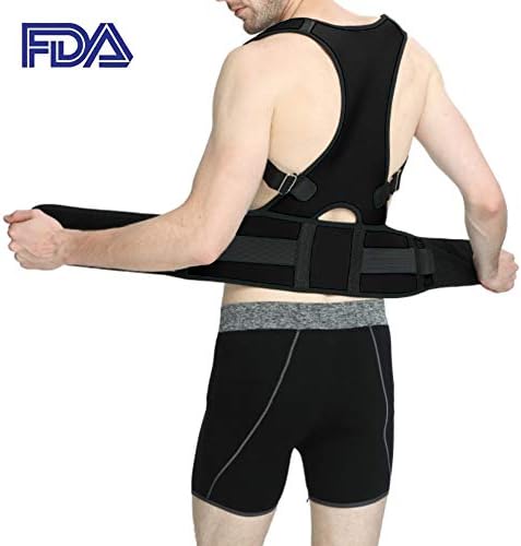 CHEERGO Back Brace Posture Corrector Improves Posture and Provides Lumbar Support for Women & Men Relieve Pain for Upper and Lower Back