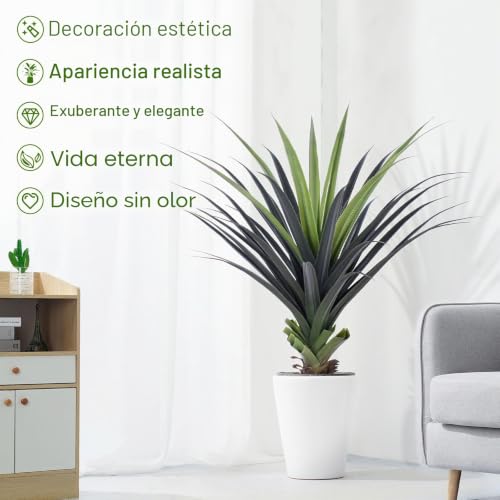 Keeplush Artificial Agave Plants with Spikes 4 Feet Artificial Plants Outdoor UV Resistant Small Artificial Indoor Plants 115cm Perfect for