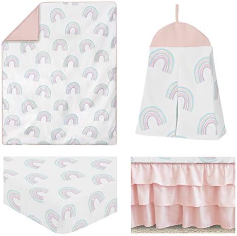 Pink crib set by Candy Jojo Designs, priced at $139.99.