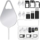 Weewooday 10 Pieces SIM Card Tray Pin Set Eject and