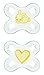 MAM Newborn Latex Start Orthodontic Pacifier, Unisex, 0+ Months, 2-Count