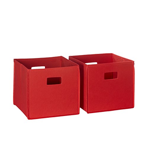 RiverRidge Kids 2pc Soft Storage Bins – Red