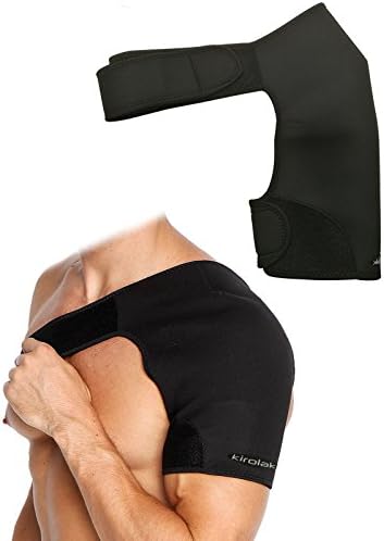 KIROLAK Adjustable Compression Shoulder Support, Shoulder Brace Strap Wrap for Injury Prevention Neoprene Warmth Shoulder Pad Belts Fitness Therapy and Recovery Shoulder Protector - Left
