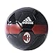 Italian Serie A AC Milan Soccer Ball, Size 5, Black/Victory Red