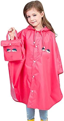 Kids Raincoat Yellow Lightweight Waterproof Rain Jacket Coat with Hooded for Girls Boys,Portable Poncho Rainwear
