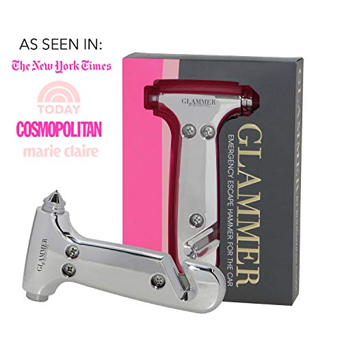 BlingSting Chrome Glammer Safety Hammer - Auto Glass Window Breaker and Seat Belt Cutter Emergency Escape Tool for Women's Safety, Child Safety, Family Rescue in Vehicle Roadside Emergency - Thumbnail 3