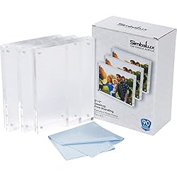 SimbaLux Magnetic Acrylic Picture Photo Frame 5x7