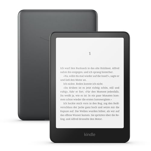 Amazon Kindle Paperwhite Signature Edition (neueste Generation) – Unser schnellster Kindle, mit Frontlicht mit automatischer Anpassung und kabellosem