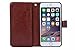 Valentoria iPhone 8Plus iPhone 7Plus Wallet Case, Leather Wallet Case Magnetic Detachable Slim Back Cover Card Holder Slot Wrist Strap(iPhone 7 Plus, Brown)