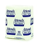 Attends 2503 Dry Wipes, Medium Weight, 10