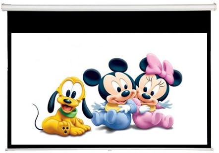 Maxstar Screens 100" Manual Pull Down Projection Gray Screen, 16:9 Aspect Ratio-100in
