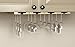 Rustic State Under Cabinet Wooden Hanging Wine Glass Holder by ArtifactDesign Adjustable 2-Sectional Stemware Storage Rack Natural
