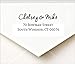 Customized Return Address Self Inking Rubber Stamp with Designer Font for Wedding - 4913-7/8