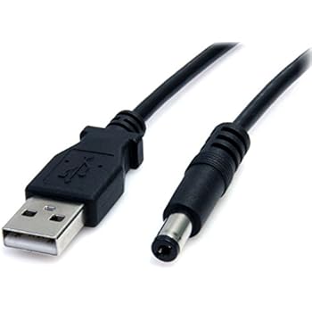 StarTech.com 3 ft USB to Type M Barrel 5V DC Power Cable - Power cable - USB (power only) (M) to DC jack 5.5 mm (M) - 3 ft - molded - black - USB2TYPEM