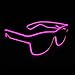 Aquat Flashing LED Neon Rave Glasses El Wire Glow Sunglasses Light up DJ Costumes For Halloween, Party, EDM, Wired with Battery Power RB01 (Pink, Black Frame)