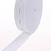 COTOWIN 3/4-Inch Wide White Knit Buttonhole Elastic 5 Yards + 5 Wood Buttons (11mm)