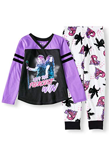 AME Disney Descendants Long Sleeve Girls Pajamas Purple, Medium / 8