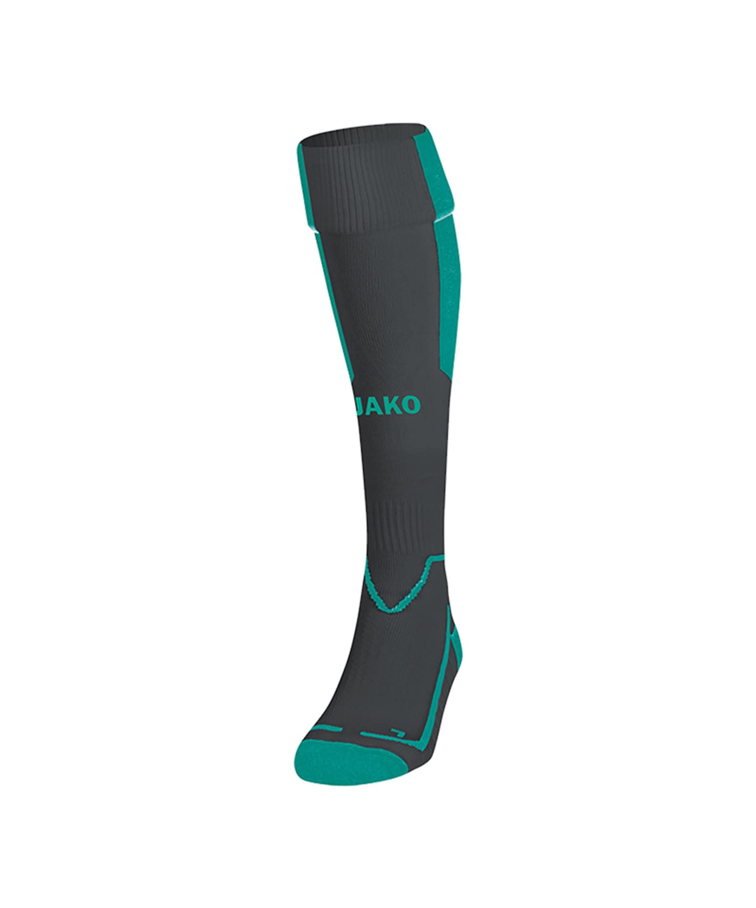 JAKO Lazio Socks Unisex Socks - Anthracite/Turquoise, 3 (35-38)