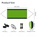 Ufanore Camping Hammock Lightweight Nylon Portable Hammock Easy Assembly Best Parachute Double Hammock (Light Green & Blackish Green with net, 102in 55in)